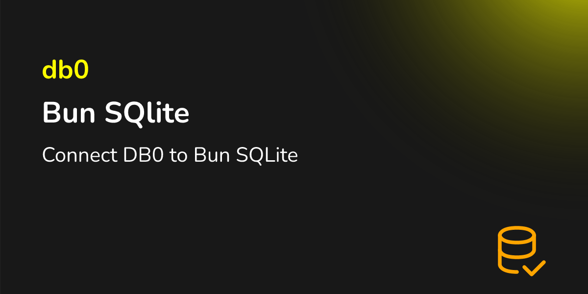Bun SQlite - db0